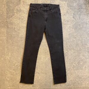 AG Adriano Goldschmied The Mari Jeans Womens 29 Charcoal High Rise Slim Straight